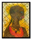 Chris Ofili picture titled Ã¢â¬ÅNo Woman, No CryÃ¢â¬Â Royalty Free Stock Photo